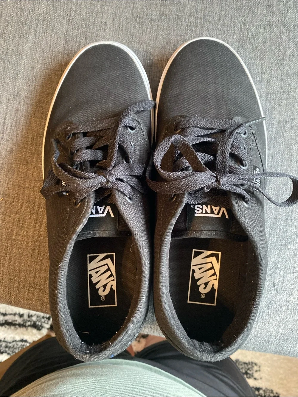 Vans black canvas